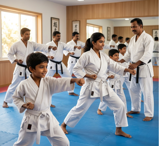 the Karate class in Villivakkam